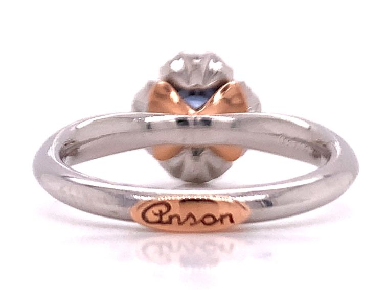 Rose gold anson sapphire diamond ring tdw 0