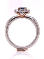 Load image into Gallery viewer, 18ct White Gold/Rose Gold Anson Sapphire Diamond Ring TDW 0.28ct
