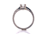 Load image into Gallery viewer, Platinum Princess Cut Diamond Solitaire Ring TDW 0.54ct
