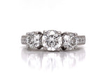 Load image into Gallery viewer, Platinum Three Diamond Ring TDW 1.78ct
