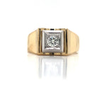 Load image into Gallery viewer, 18ct Diamond Solitaire Signet Ring TDW 0.27ct
