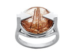 Load image into Gallery viewer, Karen Walker Stg Navigator Ring With Rutilated Quartz
