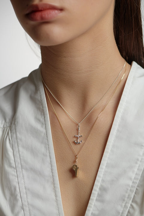 Karen walker stg anchor necklace