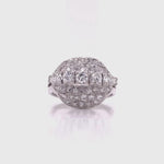 Load and play video in Gallery viewer, 9ct White Gold Multi Diamond Deco Ring TDW 1.30ct
