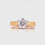 Load and play video in Gallery viewer, 18ct/Platinum Diamond Solitaire Ring TDW 1.01ct
