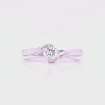 Load and play video in Gallery viewer, 18ct White Gold Diamond Solitaire Ring TDW 0.26ct
