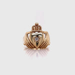 Load and play video in Gallery viewer, 9ct Diamond Claddagh Ring TDW 0.12ct
