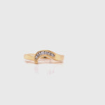 Load and play video in Gallery viewer, 18ct Diamond Curved Ring TDW 0.11ct
