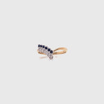 Load and play video in Gallery viewer, 9ct Sapphire Diamond V Shape Ring
