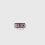 Load and play video in Gallery viewer, 18ct White Gold Sapphire Two Diamond Ring

