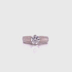 Load and play video in Gallery viewer, 18ct White Gold Diamond Solitaire Ring TDW 0.71ct
