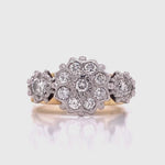 Load and play video in Gallery viewer, 18ct Diamond Cluster Ring TDW 0.80ct
