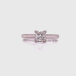 Load and play video in Gallery viewer, 18ct White Gold Princess Cut Diamond Solitaire Ring TDW 0.50ct
