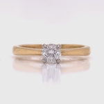 Load and play video in Gallery viewer, 18ct/Platinum Diamond Sapphire Solitaire Ring TDW 0.30ct
