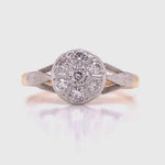 Load and play video in Gallery viewer, 18ct/Platinum Diamond Deco Cluster Ring TDW 0.18ct
