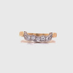 Load and play video in Gallery viewer, 18ct Five Diamond Curved Eternity Ring TDW 0.15ct
