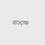 Load and play video in Gallery viewer, 10ct White Gold Three Diamond Ring TDW 0.50ct
