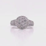 Load and play video in Gallery viewer, 10ct White Gold Multi Diamond Cluster Ring TDW 1.00ct
