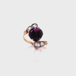 Load and play video in Gallery viewer, 14ct Purple Synthetic Stone CZ Dress Ring
