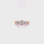 Load and play video in Gallery viewer, 18ct Three Diamond Ring TDW 0.35ct
