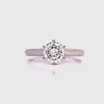 Load and play video in Gallery viewer, Platinum Diamond Solitaire Ring TDW 0.72ct
