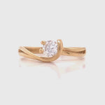 Load and play video in Gallery viewer, 18ct Diamond Solitaire Twist Ring TDW 0.20ct
