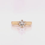 Load and play video in Gallery viewer, 18ct Yellow Gold Diamond Solitaire Ring TDW 0.56ct
