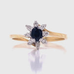 Load and play video in Gallery viewer, 18ct Sapphire Diamond Ring
