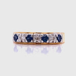 Load and play video in Gallery viewer, 18ct Sapphire Diamond Eternity Ring
