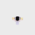 Load and play video in Gallery viewer, 18ct Sapphire Diamond Ring TDW 0.18ct
