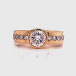 Load and play video in Gallery viewer, 18ct Two Tone Diamond Solitaire Ring TDW 1.26ct

