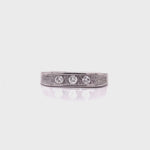 Load and play video in Gallery viewer, 14ct White Gold Three Diamond Ring TDW 0.21ct
