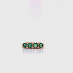 Load and play video in Gallery viewer, 9ct Emerald Diamond Bridge Ring
