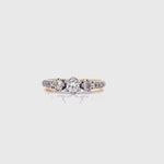 Load and play video in Gallery viewer, 18ct/Platinum Three Diamond Ring TDW 0.40ct
