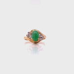 Load and play video in Gallery viewer, 14ct Jadite Diamond Ring
