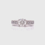 Load and play video in Gallery viewer, 18ct White Gold Diamond Solitaire ring TDW 1.49ct
