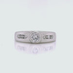 Load and play video in Gallery viewer, 18ct White Gold Rubover Diamond Ring TDW 0.45ct
